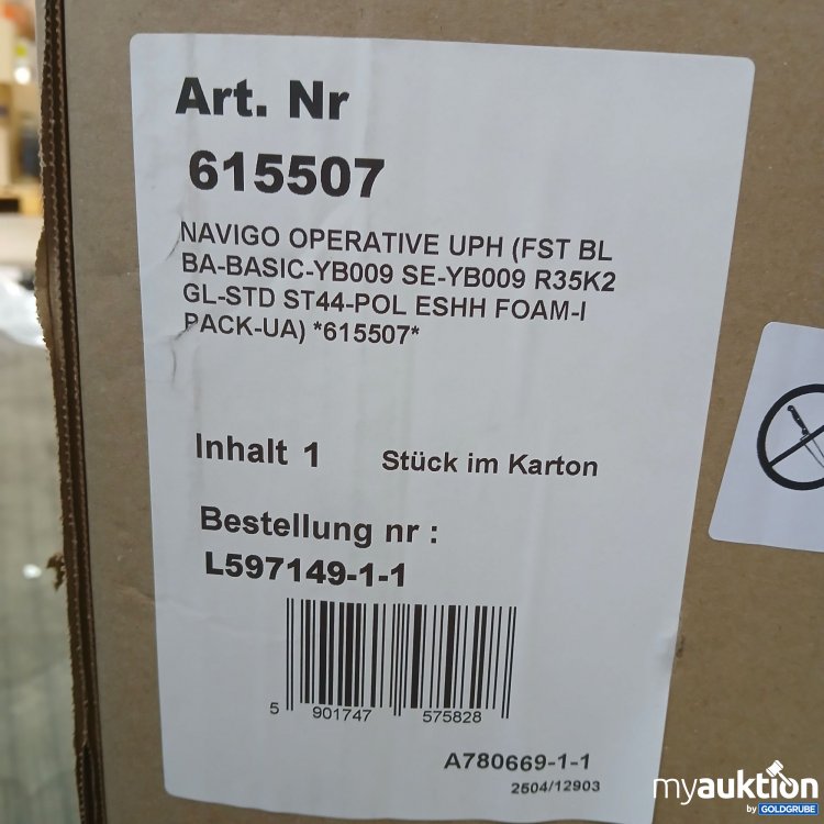 Artikel Nr. 957932: Eurodis Navigo operative UPH Bürostuhl Schwarz Art.Nr: 615507 