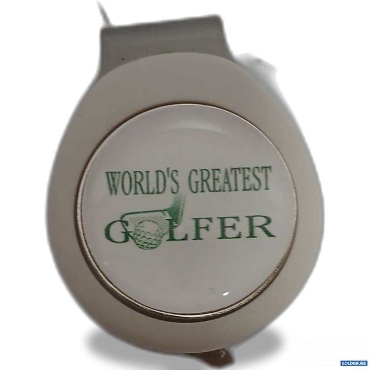 Artikel Nr. 971932 Artikel Nr. 971932: Pitchfix Hat Clip Weiß mit World's Greatest Golfer Aufschrift