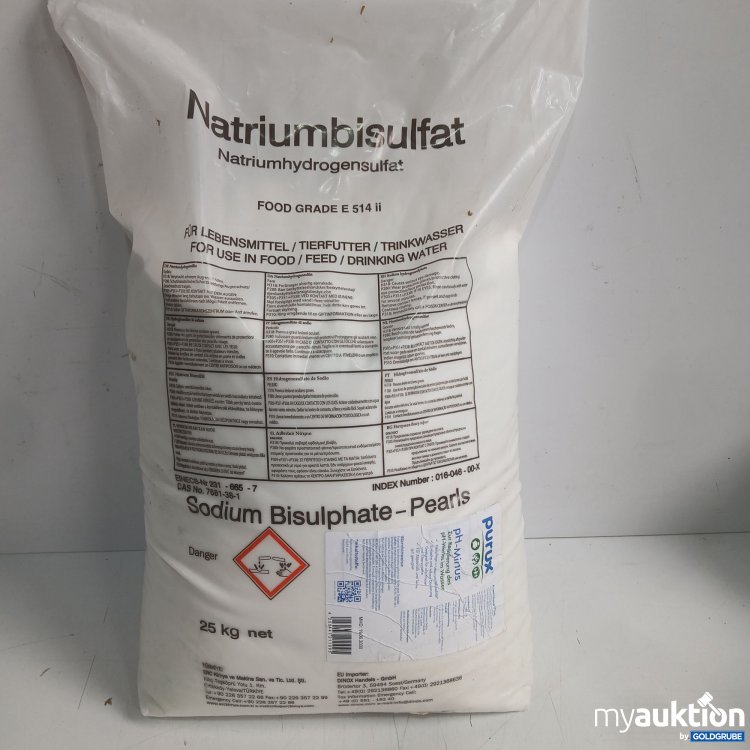 Artikel Nr. 991932 Artikel Nr. 991932: Natriumbisulfat für Lebensmittel,Tierfutter und Trinkwasser 25kg