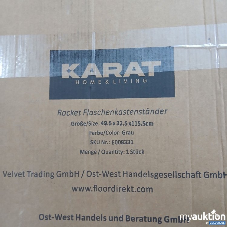 Artikel Nr. 439933 Artikel Nr. 439933: Karat Flaschenkastenständer 49,5x32,5x115,5cm grau E008331