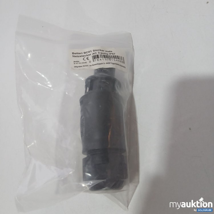 Artikel Nr. 831933: Betteri BC01 Stecker male Netzstecker AC 3-polig IP67