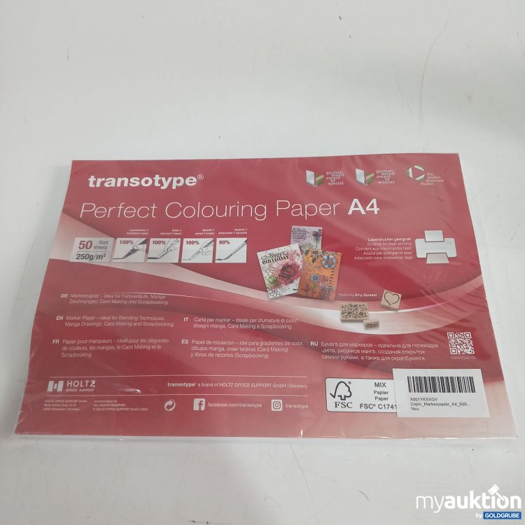 Artikel Nr. 858933 Artikel Nr. 858933: Transotype Perfect Colouring Paper A4 50Blatt
