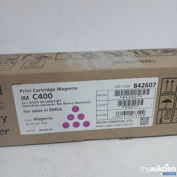 Artikel Nr. 872933 Artikel Nr. 872933: Ricoh Print Cartridge Magenta IM C400 142g
