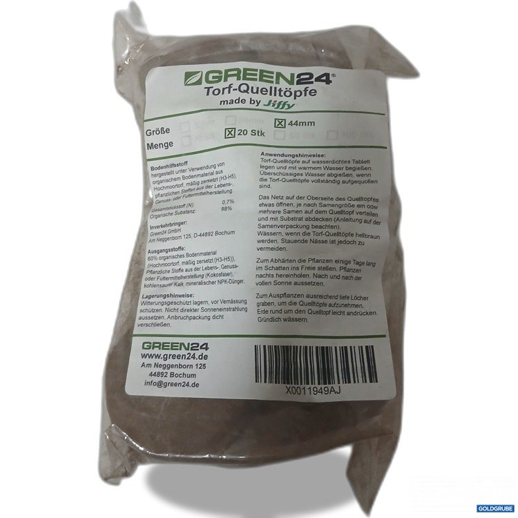 Artikel Nr. 917933 Artikel Nr. 917933: Green24 Torf-Quelltöpfe 44mm 20 Stück