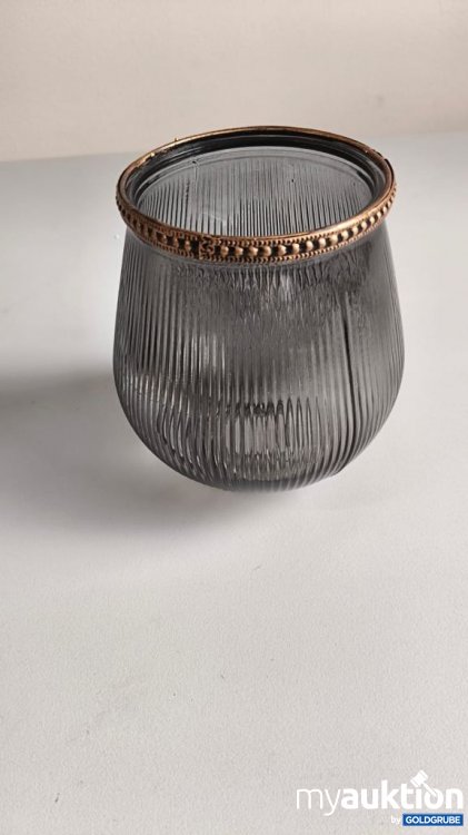 Artikel Nr. 928933 Artikel Nr. 928933: Glas Kerze mit goldfarbener Umrandung