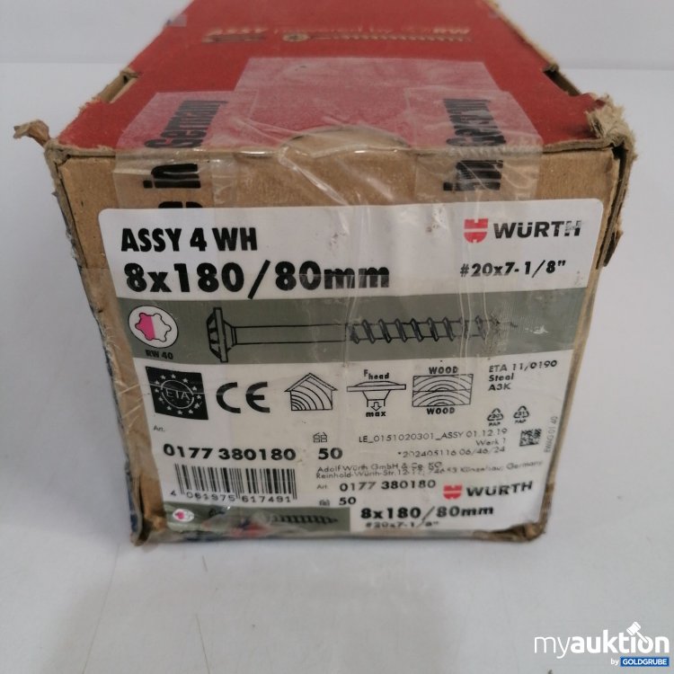 Artikel Nr. 438934: Würth ASSY 4 WH 8x180/80mm Schrauben 