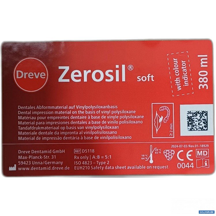Artikel Nr. 446934: Dreve Zerosil soft additionsvernetzendes Abformmaterial auf Vinylpolysiloxanbasis, 380ml