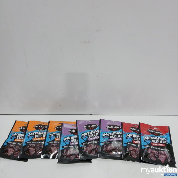 Artikel Nr. 478934: 8x25g Jack Links Mr Beast Beef Jerky Sweet & Hot, Teriyaki, Original
