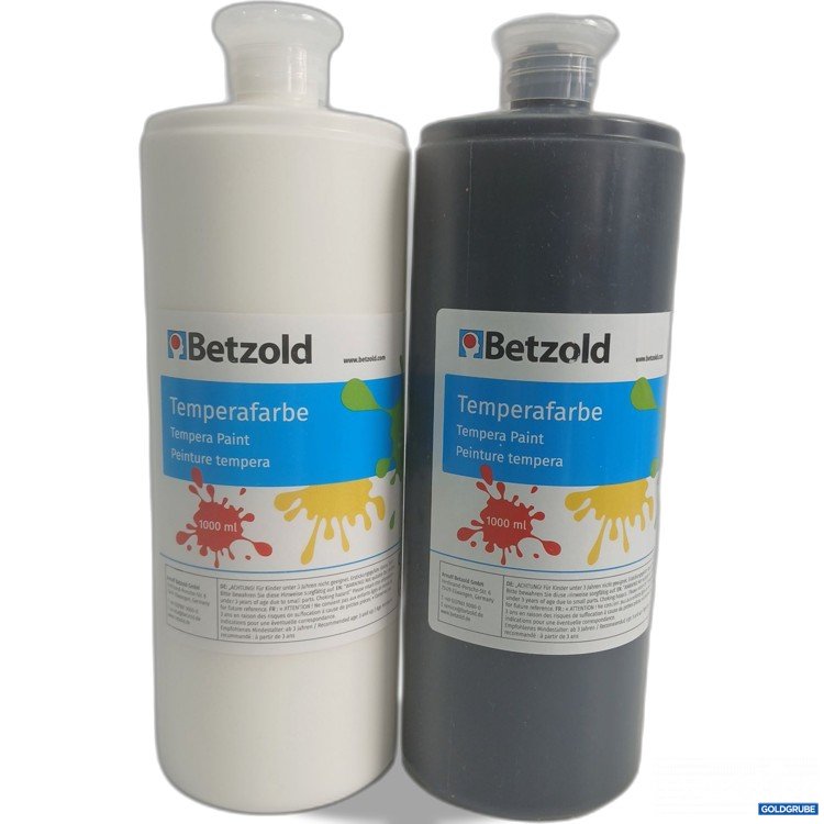 Artikel Nr. 444935: Betzold Temperafarbe schwarz + weiß 1000ml