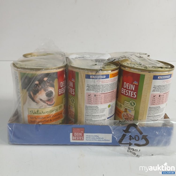 Artikel Nr. 919935: Dein Bestes Hundefutter Huhn, Zucchini, Süßkartoffel 6x 400 g