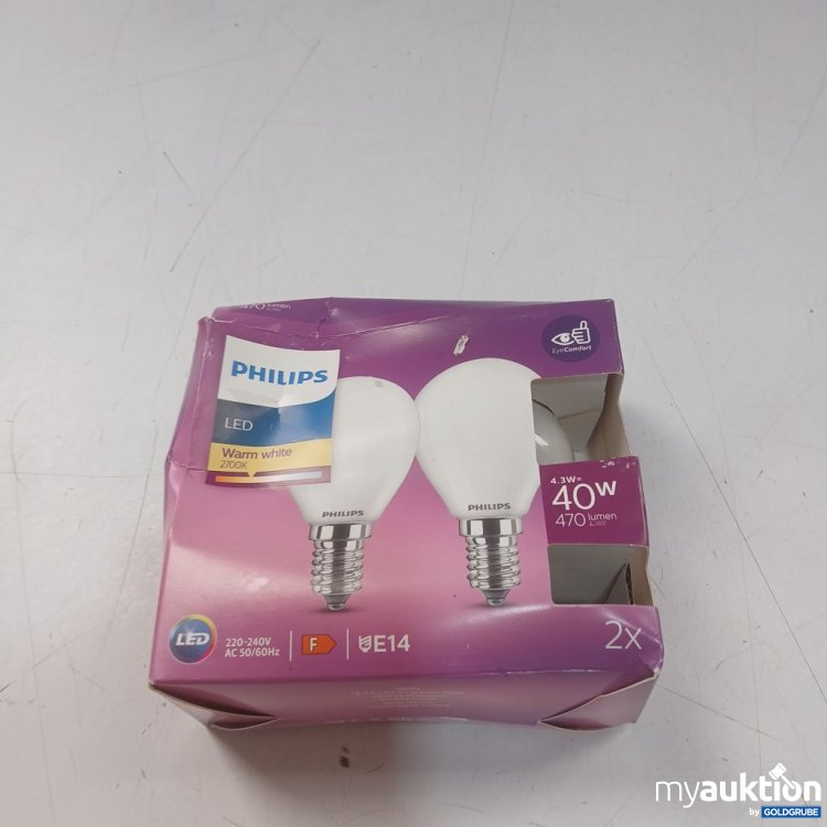 Artikel Nr. 929935 Artikel Nr. 929935: PHILIPS LED Warm white E14 4.3W 2x40W