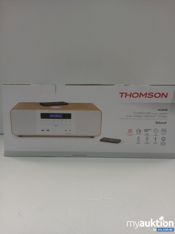 Artikel Nr. 959935: THOMSON CD/MP3/USB micro System with wireless Indukction charger 50 Watt Bluetooth 