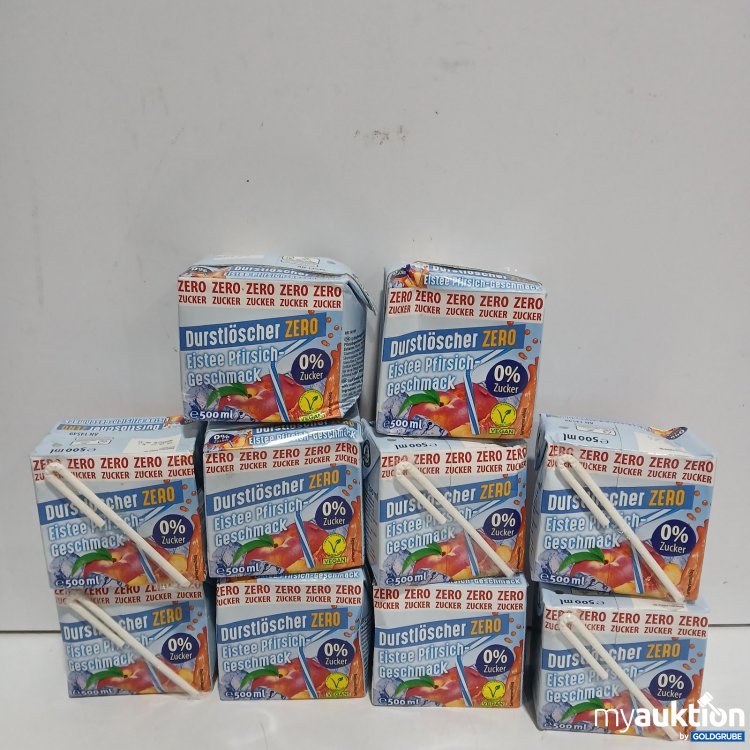 Artikel Nr. 478936: Durstlöscher 10x500ml ZERO Eistee Pfirsich Geschmack Verpackung verschmutzt