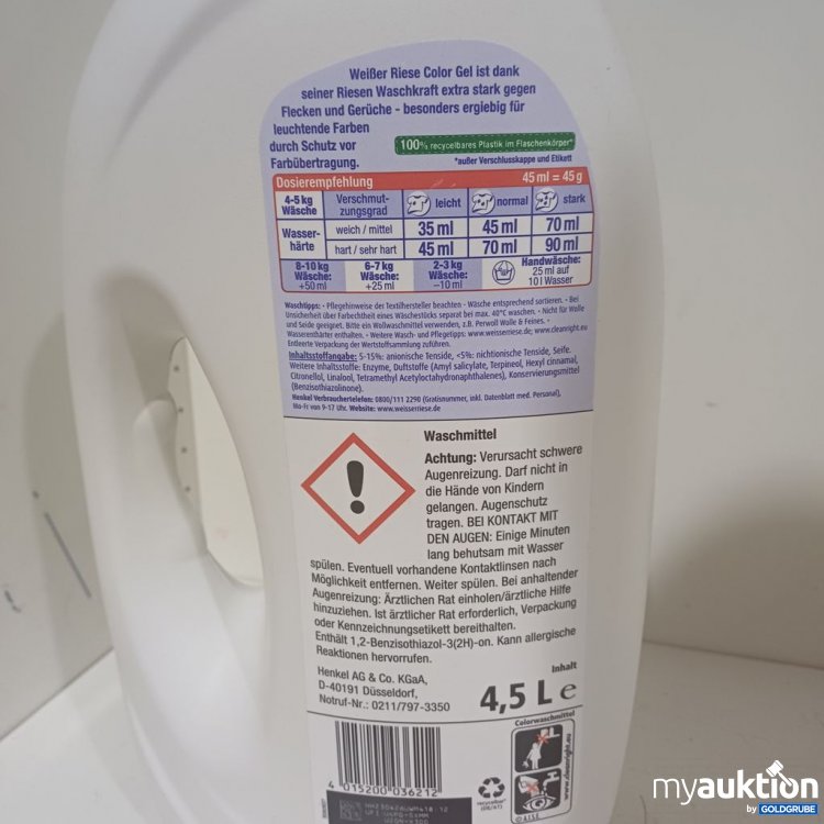 Artikel Nr. 987936 Artikel Nr. 987936: Weißer Riese Color Gel 4.5 L