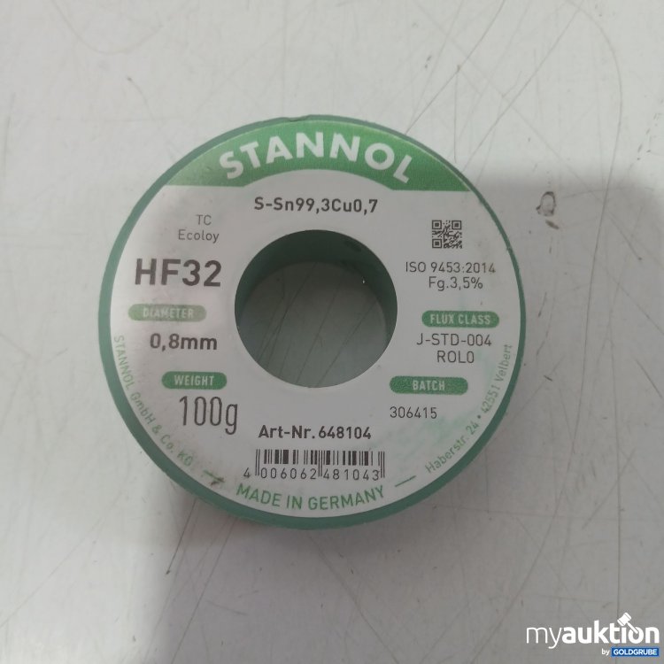 Artikel Nr. 445937 Artikel Nr. 445937: Stanol HF32 0,8mm