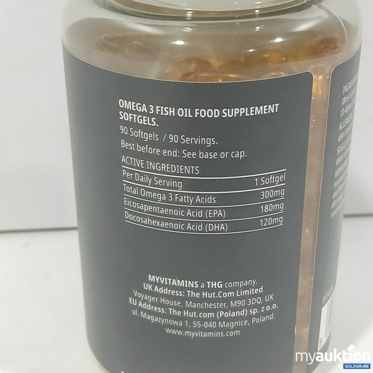 Artikel Nr. 524937 Artikel Nr. 524937: Myvitamins Performance Essential Omega-3 fish oil 90 Softgels