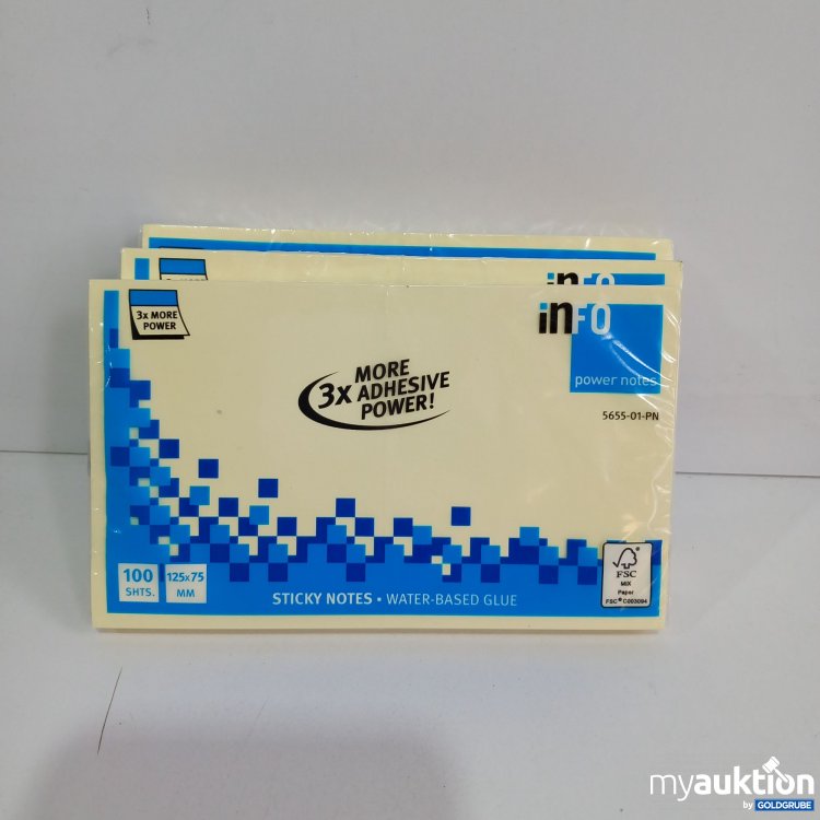 Artikel Nr. 821937: Info Power Notes Post it Blöcke 3x,  125x75 mm
