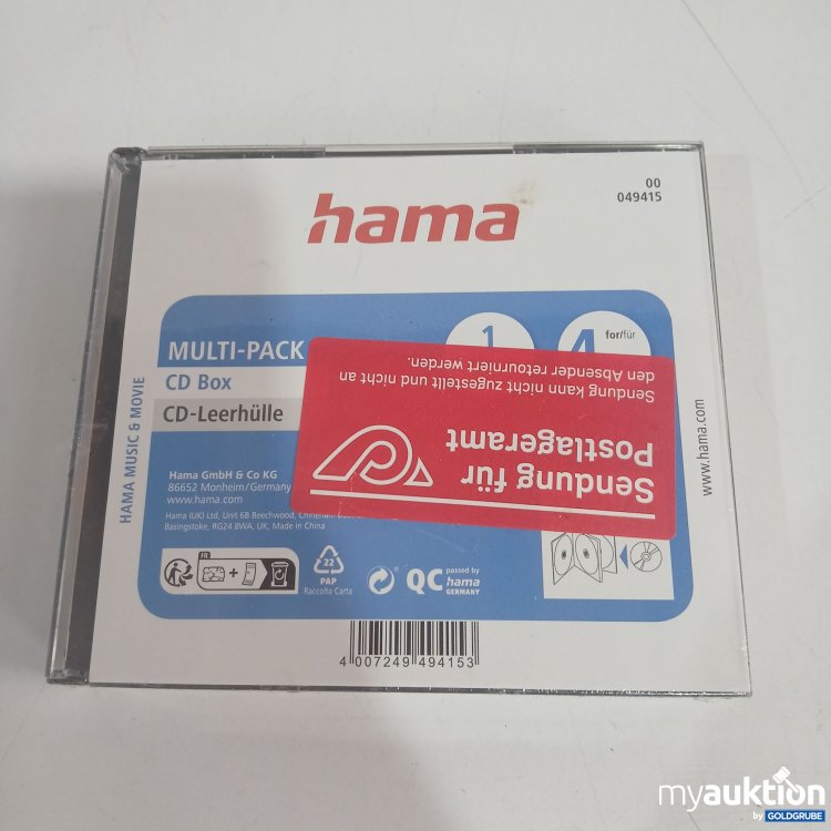 Artikel Nr. 840937 Artikel Nr. 840937: Hama Multi-Pack CD Box Leerhülle