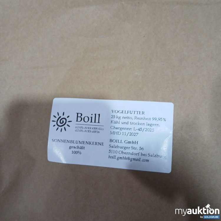 Artikel Nr. 972937: Boill Volgelfutter Sonnenblumenkerne geschält 25kg 