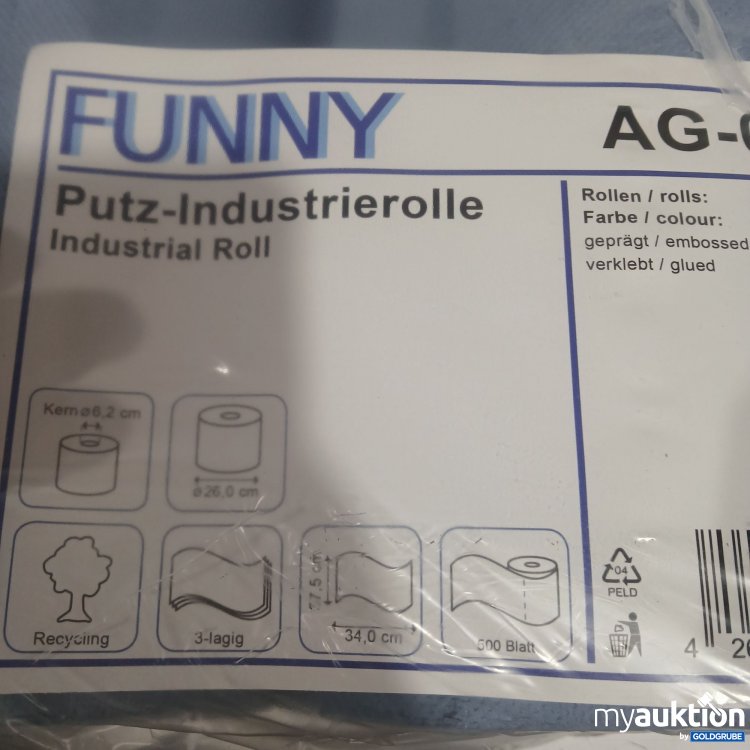 Artikel Nr. 978937: Funny Putz-Industrierolle blau 2Rollen Kern ø6,2cm 