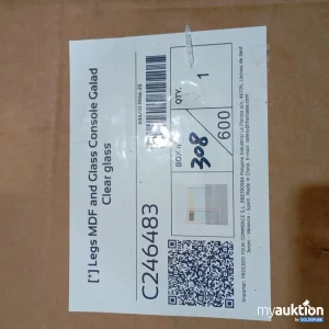 Auktion MDF und Glas Konsolentisch klar C246483