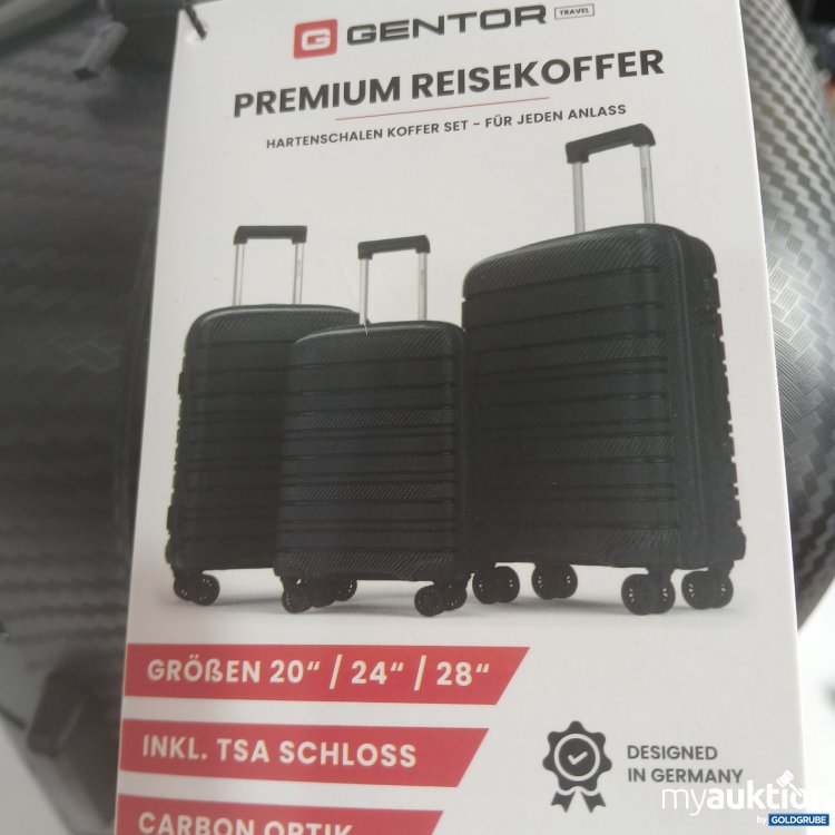 Artikel Nr. 444938: Gentor Premium Reisekoffer schwarz Größe 20/24/28 