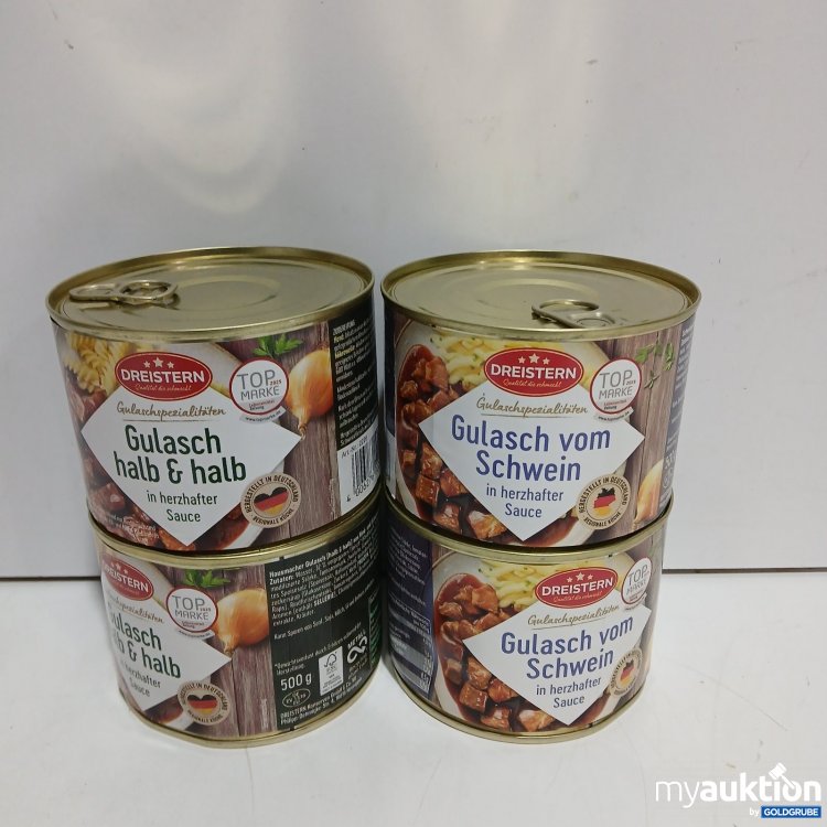 Artikel Nr. 478938: 4x500g DREISTERN Gulasch vom Schwein und Gulasch halb und halb