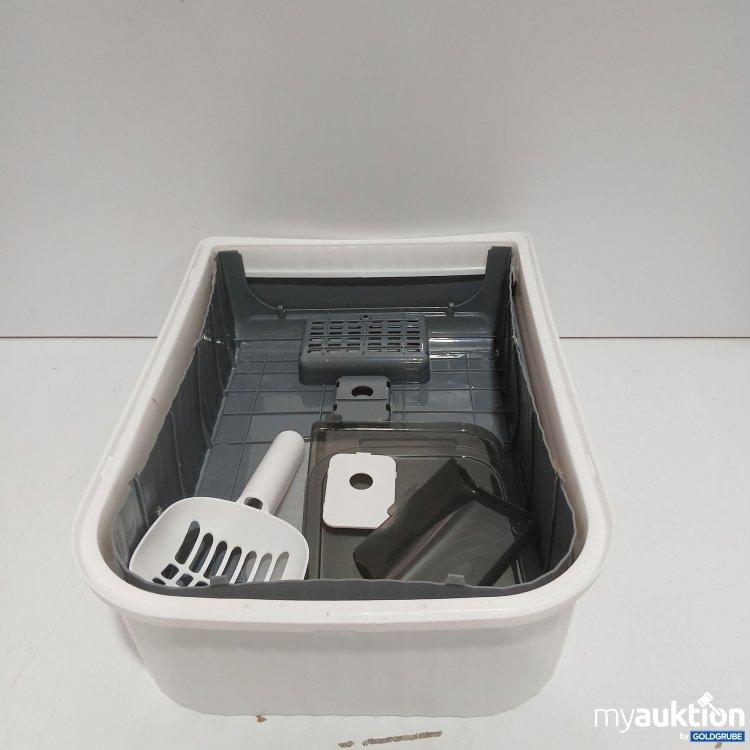 Artikel Nr. 957938: Katzenklo mit Zubehör weiß grau 35x14x49cm 