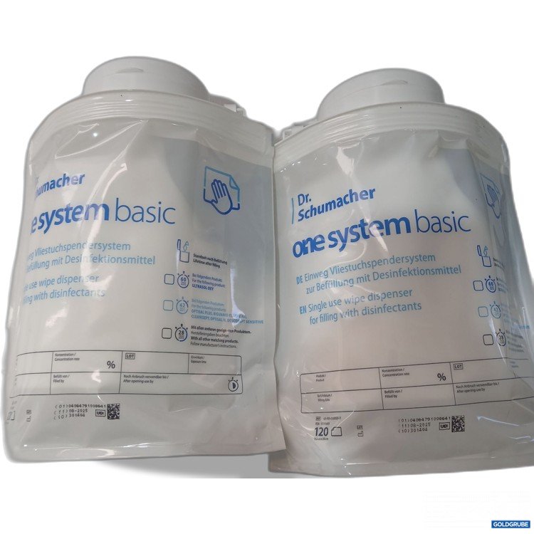 Artikel Nr. 951939 Artikel Nr. 951939: Dr.Schuhmacher One System Basic Einweg Vliestuchspendersystem 2x120Stk 17,5x36cm