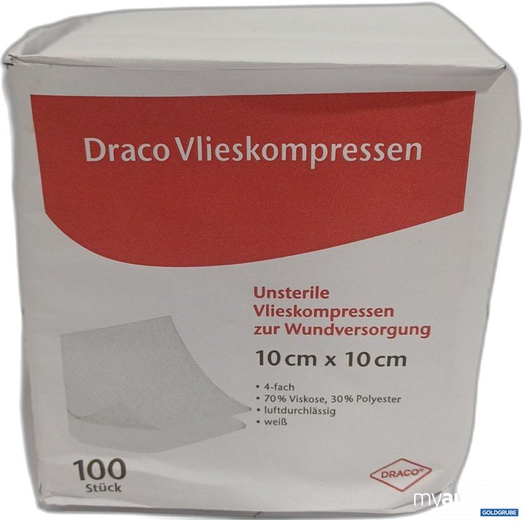 Artikel Nr. 446940 Artikel Nr. 446940: Draco Vlieskompressen 10x10cm, 100Stk