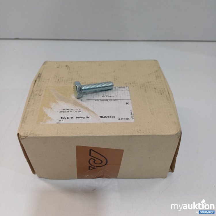 Artikel Nr. 894940: Sechskanntschrauben, verzinkt M10x40, ca.100Stk.