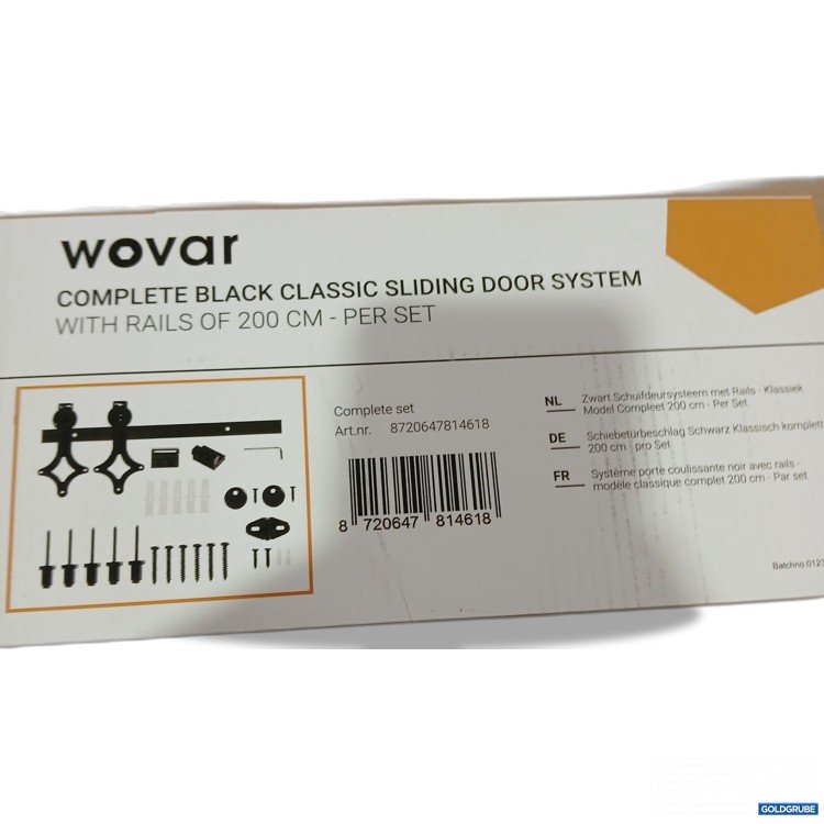 Artikel Nr. 967940: Wovor Complete Black Classic Sliding Door System 8720647814618