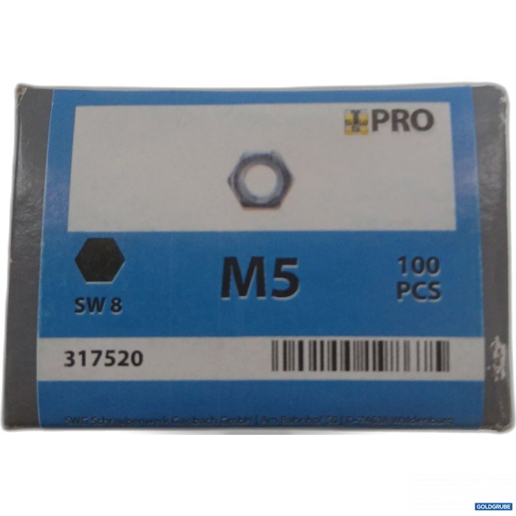 Artikel Nr. 982940: SWG PRO Muttern M5 100stk sw8 317520