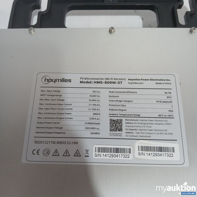 Artikel Nr. 983940: Haymiles PV Microinverter (Wi-Fi Version) HMS-800W-2T 