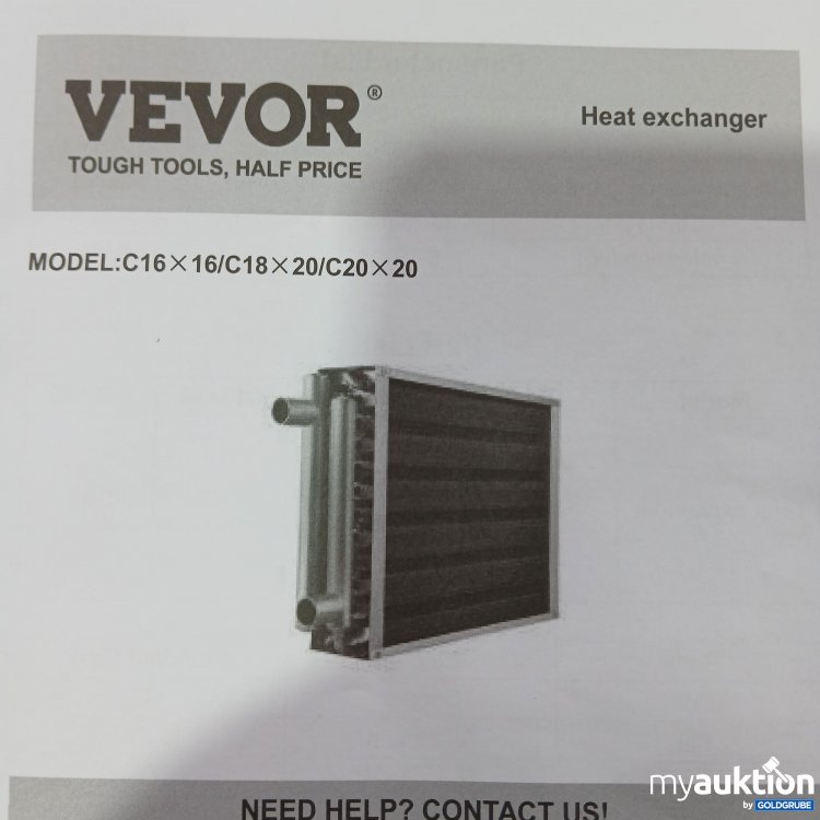 Artikel Nr. 442941 Artikel Nr. 442941: Vevor Heat exchanger C16x16/ C18x20/C20x20