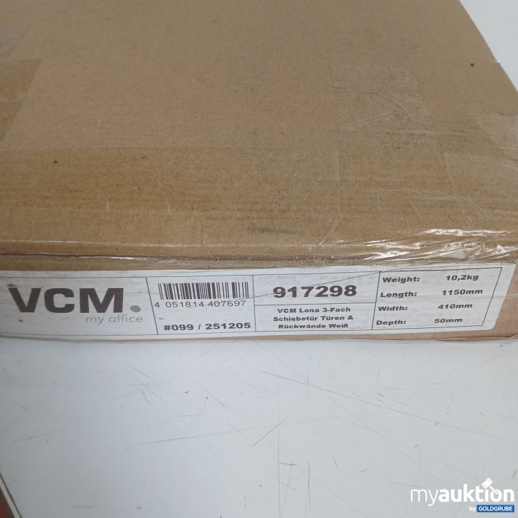 Artikel Nr. 444941: VCM Lona 2x Schiebetür Türen + Rückwand ca 105x34cm weiß