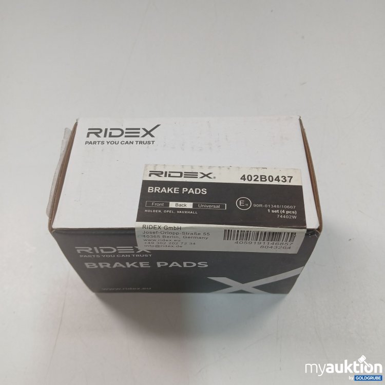 Artikel Nr. 873941 Artikel Nr. 873941: Ridex Brake Pads 402B0437 Back 4pcs 74402W