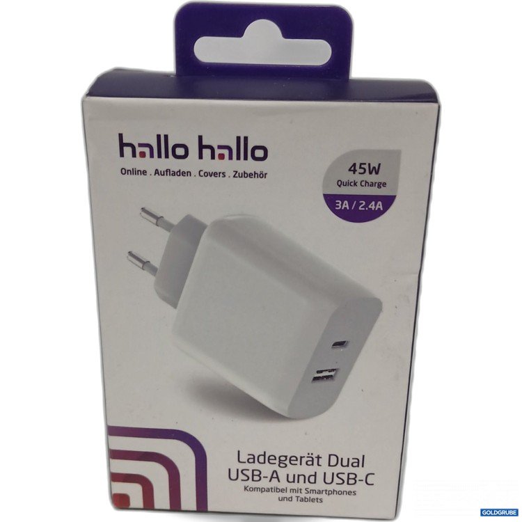 Artikel Nr. 896941: Ladegerät Dual USB-A und USB-C 45 W