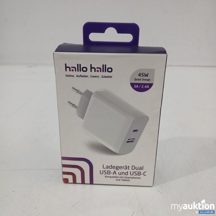 Artikel Nr. 896941: Ladegerät Dual USB-A und USB-C 45 W