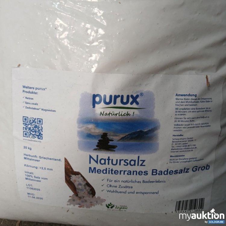 Artikel Nr. 951942: Purux Natursalz Badesalz Grob 25kg