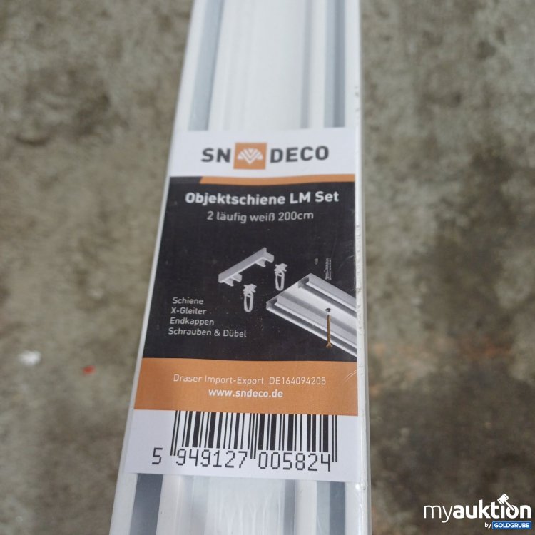 Artikel Nr. 465943 Artikel Nr. 465943: SN DECO Objektschiene LM Set 2 läufig weiß 200 cm