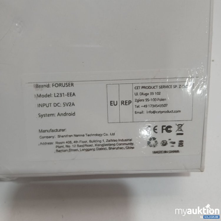 Artikel Nr. 910943: Foruser Tablet PC 10" L231-EEA