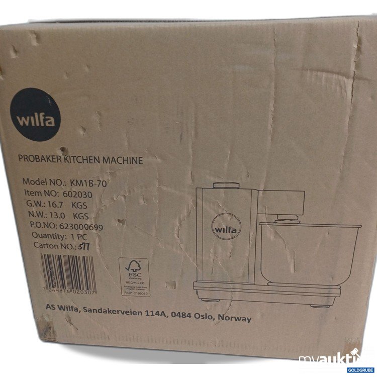 Artikel Nr. 968943: Wilfa PROBAKER KITCHEN MACHINE Model NO: KM1B-70