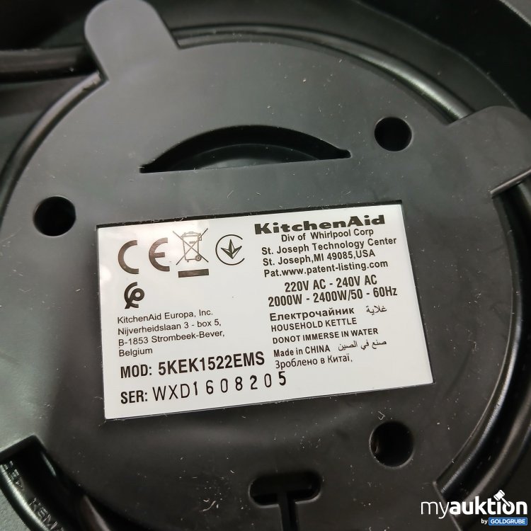 Artikel Nr. 824944 Artikel Nr. 824944: Kitchen Aid für Teekocker 5KEK1522EMS