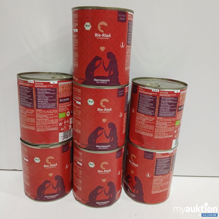 Artikel Nr. 891944 Artikel Nr. 891944: Herrmann's Manufaktur Bio Rind mit Süßkartoffel 7×800g