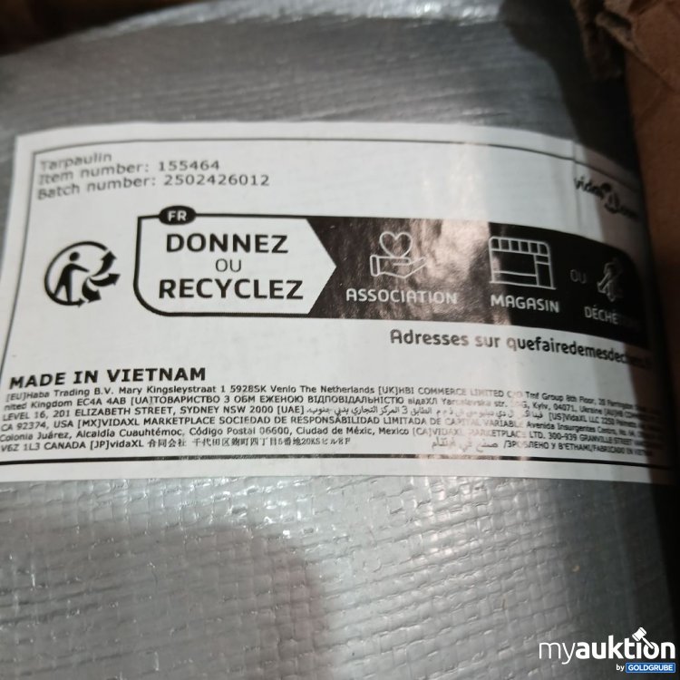 Artikel Nr. 441945: vidaXL Tarpaulin 6x12 Plane 155464.A