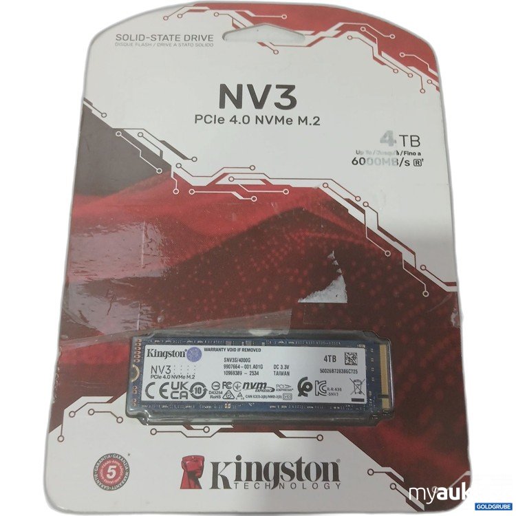 Artikel Nr. 445945 Artikel Nr. 445945: Kingston Technology NV3 Solid-State Drive PCIe 4.0 NVMe M.2