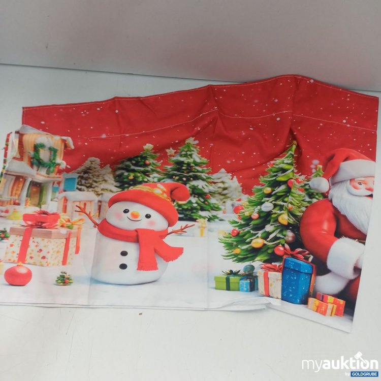 Artikel Nr. 938945: Weihnachtsdeko Tischdecke Motiv Schnee Mann und Weihnachtsbaum