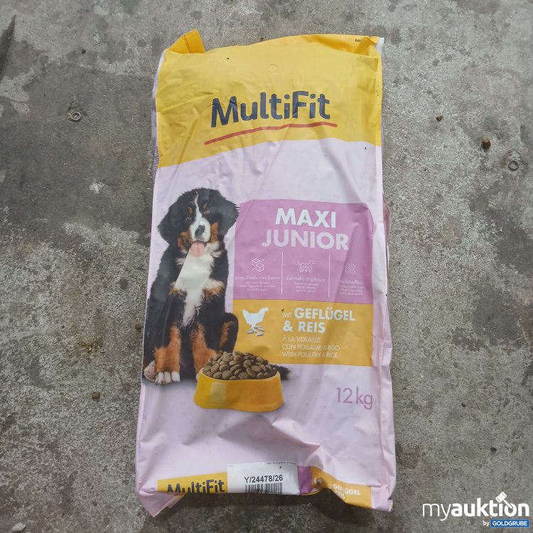 Artikel Nr. 990945: Multi Fit Maxi Junior Hundefutter Geflügel & Reis 12kg 