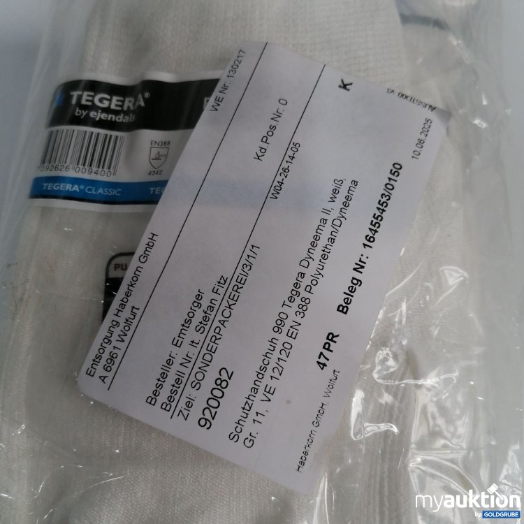 Artikel Nr. 359946 Artikel Nr. 359946: Tegera 990 Schutzhandschuhe Dyneema II, 10 Paare